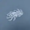 Cepillo de pala de ventilador de plástico PP 65 de diámetro 2,5 pulgadas 7 palas translúcido esmerilado mini ventilador de pala USB para colgar en el cuello