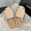 Stock Listo, Entrega Rápida, Nuevas Sandalias de Verano para Mujer de Color Sólido con Punta Abierta para Usar por Fuera, Zapatos de Media Tapa de Moda para Mujer, Zapatos sin Talón de Una Pierna