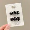 Pinza para el pelo de punto floral vintage de otoño e invierno, pinza lateral para mujer, accesorio para el pelo elegante y sofisticado, pinza para flequillo