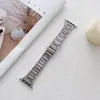 Correa para Apple Watch - Correa de Metal de Acero Inoxidable con Cuentas de Piedra Ojo de Gato para Apple Watch SE 654