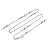 Cadena para gafas de acero inoxidable cuerda de espejo cadena para colgar en el cuello cuerda gafas de sol perla cristal (sol y luna concéntricos)