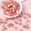 Sinfonía Dorada Cielo Estrellado Soñador Joyería Dos Tonos Ojo de Gato Perlas Redondas Resina Perlas Sueltas Pulsera DIY Colgante Accesorios de Joyería