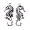 Colgante de Caballito de Mar de Plata Antigua 35X14mm 1.9g Accesorios DIY de Comercio Exterior Fabricante Mayorista Más Vendido Transfronterizo