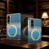 Adequado para capa de celular Samsung ZFold8 com suporte, eixo central magnético rotativo, toque de luxo leve, capa protetora zfold8ultra