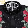 Abrigo de terciopelo dorado para madre nueva de primavera 2023, camisa bordada para mujer de mediana edad y anciana, ropa exterior a consignación