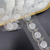 Tubo de Cuentas Encaje de Diamantes Moda Computadora Bordado Malla Código de Barras Vestido Decoración Hogar Suave Encaje de Cuentas