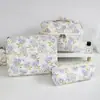 Bolsa de Maquillaje Floral Portátil Transfronteriza de Gran Capacidad Compartimentada Bolsa de Tocador Portátil Bolsa de Almacenamiento de Cosméticos para Viaje