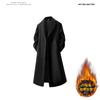 Gabardina Larga Casual Otoño e Invierno 2025 Abrigo de Lana Hombre Longitud Media Por Encima de la Rodilla Gabardina Talla Grande Abrigo de Lana Hombre