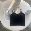 Novo estilo coreano camisola Spice Girl Show branco interior desgaste exterior top com peito almofada exterior espartilho extensor