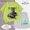 Nueva Camiseta de Manga Corta Delta Action, Conjunto de Shorts de Manga Corta para Niños Talla Mediana y Grande, Conjunto Casual de 2 Piezas de Algodón Puro para Verano para Hombres y Mujeres