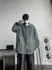 Chaqueta de Mezclilla Lavada Desgastada Estilo Retro para Hombre Otoño Invierno Tendencia Americana Casual Solapa Chaqueta de Trabajo