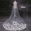 Velo de novia largo bordado con encaje, venta al por mayor, para boda, fiesta, vestido de novia, foto, velo transfronterizo europeo y americano.