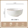 Prato Colorido Sob Esmalte de Jingdezhen, Prato de Jantar Doméstico, Prato Fundo Estilo Europeu, Louça Simples para Casa Nova, Prato de Jantar de Cerâmica Espessa