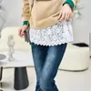 Pantalones Cortos de Encaje Versátiles para Capas, para Otoño e Invierno, Versátiles para Usar en Capas, Cubren los Glúteos, Adecuados para Usar con Jeans o Pantalones de Yoga