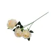 3 rosas de montaña de nieve artificiales para decoración de bodas en hoteles de alta gama, flores artificiales para arreglo de escenas