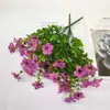 Flores Artificiales Amazon Hojas de Eucalipto de 7 Puntas Flores Artificiales Suministro Directo Transfronterizo Decoración Moderna Flores Artificiales Violetas Al por Mayor
