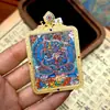 Gran Venta Tíbet Nepal Puro Pintado a Mano Thangka Vajra Mahakala Núcleo de Tarjeta 4*5
