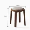 Bancos Cuadrados Apilables de Madera Maciza para Uso Doméstico, Sillas Minimalistas Modernas para Sala de Estar, Taburetes Bajos Pequeños, Bancos
