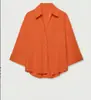 Atacado de Roupas Femininas Transfronteiriças Primavera 2026 Novo Estilo Europeu e Americano Mistura de Linho Manga Larga Camisa Top 3601720