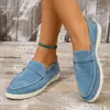 Sapatos Individuais Europeus e Americanos Transfronteiriços 2025 Pessoa Preguiçosa Camurça Comércio Exterior Novo Estilo Fundo Plano Tamanho Grande Slip-on Mocassins Atacado Tamanho Grande