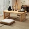 Mesa pequeña con ventana salediza, mesa de té tipo tatami para el hogar, mesa baja plegable de madera no maciza estilo japonés zen para dormitorio Kang