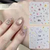 Celebridad de Internet Pegatinas para Uñas de Flores Secas Estilo Japonés Degradado de Flores Secas Soñadoras Monet Pegatinas Pequeñas de Flores para Uñas Pegatinas de Decoración para Uñas