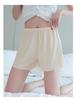 Em estoque calça de segurança solta para usar por fora Feminino Seda de Gelo três pontos borda ondulada em relevo anti-exposição shorts básicos de segurança finos