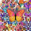 50 pegatinas bordadas de animales de compra directa transfronteriza para decoración de diario DIY, pegatinas transparentes de mascotas lindas