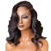 Peluca de Moda Transfronteriza Europea y Americana para Mujer de Fibra Química Cobertura Completa del Cuero Cabelludo Cabello Corto Rizado con Raya Lateral Negro Fabricante Stock Listo Venta al por Mayor