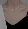Versión Coreana de Collar de Frijol de Acacia para Mujer, Collar Chapado en Plata para Mujer, Collar Simple Ins para Mujer, Cadena para Clavícula para Mujer, Simple y Elegante