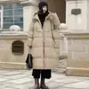Chaqueta larga de plumón para mujer de talla grande transfronteriza, moda de invierno 2026, retro, engrosada, con plumón de pato blanco, cálida, que cubre la rodilla, abrigo holgado