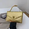 2025 Bolso Tejido Francés de Alta Calidad, Bolso de Mano Versátil, Bolso de Noche, Bolso Único tipo Sobre de Celebridad de Internet