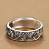 Anillo de Nube de la Suerte Nuevo Yuhong Anillo Hueco de Oro Antiguo Incrustado Pulsera Anillo de Estilo Antiguo Salida de Fábrica