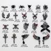 Accesorios de uñas de aleación de Halloween con diseño de viento oscuro vintage, araña, amor, diamante, calavera, alas, joyería para uñas al por mayor
