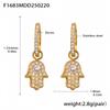 Brincos Xinyixin de aço inoxidável com zircônia totalmente cravejada de diamantes, brincos geométricos com múltiplos acessórios, banhados a ouro 18k, combinação que não desbota