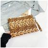 Nova Bolsa Texturizada com Estampa de Leopardo Bolsa Feminina Simples Retrô para o Dia a Dia Bolsa de Ombro Bolsa de Mão Bolsa Feminina