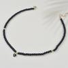 Collar de perlas negras con diseño de nicho de Amazon transfronterizo, colgante de amor sencillo a la moda para mujer, cadena de clavícula