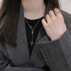 Colar de Gota em Prata S925 para Mulheres, Design de Nicho de Luxo Leve, Estilo Minimalista Simples, Corrente de Clavícula da Moda com Toque de Luxo e Franjas