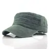 Boné Casual do Exército para Verão Lavado Chapéu Masculino Coreano Chapéu de Sol Tendência Boné Top Plano Velho Primavera e Verão