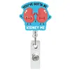 Porta-credencial retráctil de acrílico para medicina, botellas de medicina, corazón, hebilla de identificación, regalo para el Día del Doctor y la Enfermera, hebilla de fácil extracción