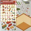 Adesivos de Paisagismo de Cabana de Natal para Gatos Mundo em Miniatura Transfronteiriço de Natal Colagem de Cena 3D Adesivos Divertidos para Descompressão