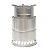 Fogareiro portátil de carvão para exterior fogareiro de álcool sólido aço inoxidável espessado fogareiro de piquenique grande
