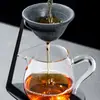 Infusor de té sin perforaciones, infusor de té de taza de ceremonia de alta gama, separador integrado de té y agua, filtro de piedra mineral, soporte para preparar té