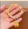 Pulsera linda de caricatura Bob Esponja para mujer 2024 Nueva Cuerda de mano de estrella Paida Cuerda tejida Pulsera para mejor amigo