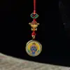 Cordón para Teléfono Móvil Original Tejido a Mano Ocho Santos Patronos 1.5 Thangka Pintado en Oro Colgante para Teléfono Móvil Colgante para Bolso Unidad USB