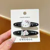Presilha Lateral Fofa da Hello Kitty para Mulheres, Pequena Presilha Bico de Pato Cartoon Estilo Fragrante, Acessório de Cabelo para Franja de Meninas