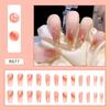 Xiaohongshu Douyin Unha Postiça Gel Jelly Estilo Diamante Manicure Estilo Puro Desejo Menina Gelo Transparente Removível Adesivos de Unha Prontos