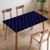 Mantel Geométrico poligonal con Borde Dorado Personalizado para Mesa de Comedor con Borde de Tela Estampado Digital, Mantel Rectangular