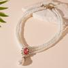 Collar de Perlas Multicapa con Flor Ovalada Incrustada de Diamantes Estilo Barroco Vintage Corte Francés Elegante Collar de Alta Calidad para Mujer