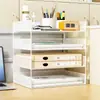 Estante de escritorio para archivos A3A4, estante de metal para documentos, caja de archivos, estante de almacenamiento de archivos de varias capas, caja de almacenamiento para carpetas de archivos